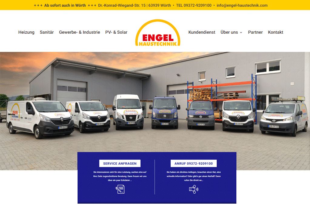 Engel Haustechnik - neue Website